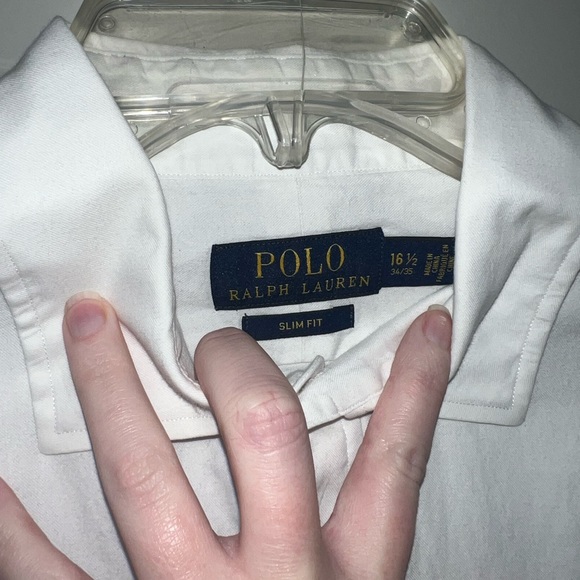 Men’s White Polo Dress Shirt - Picture 2 of 3
